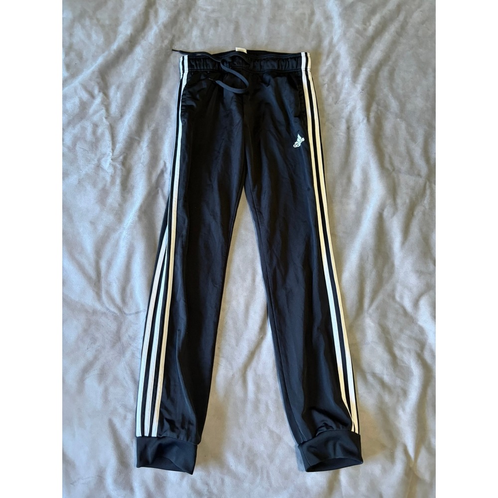 Adidas Primegreen Track Pants Black White Striped Joggers Mens Small
